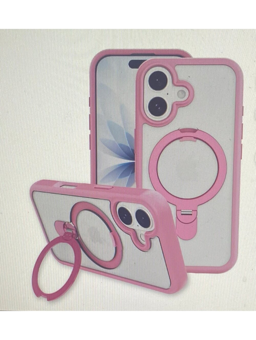 Onn Case for iPhone 17 Pink/Frosted Clear